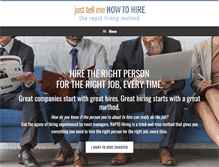 Tablet Screenshot of justtellmehowtohire.com